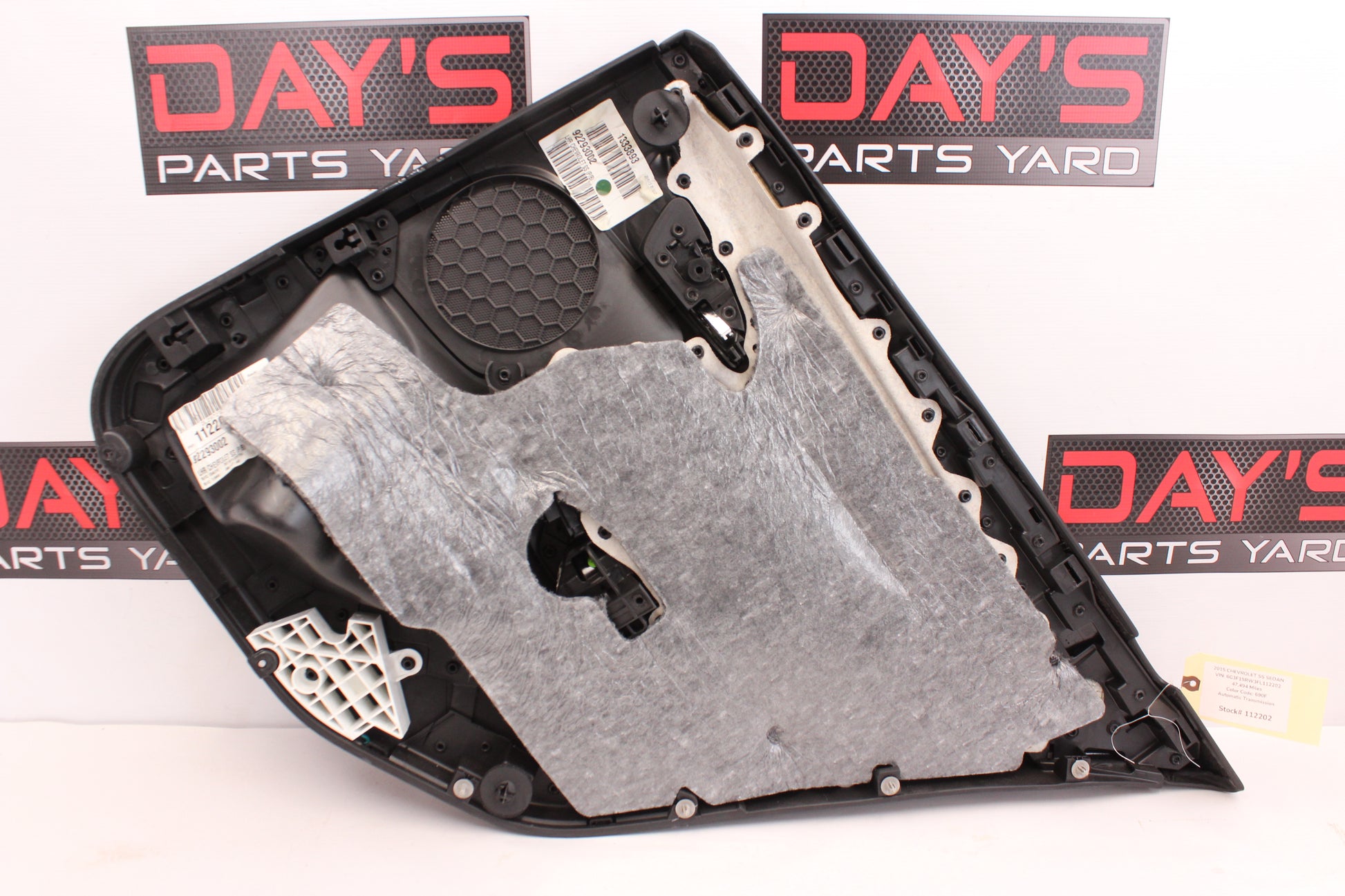 2015 Chevy SS Sedan Rear LH Driver Door Panel 92293002 OEM - Day's Parts Yard