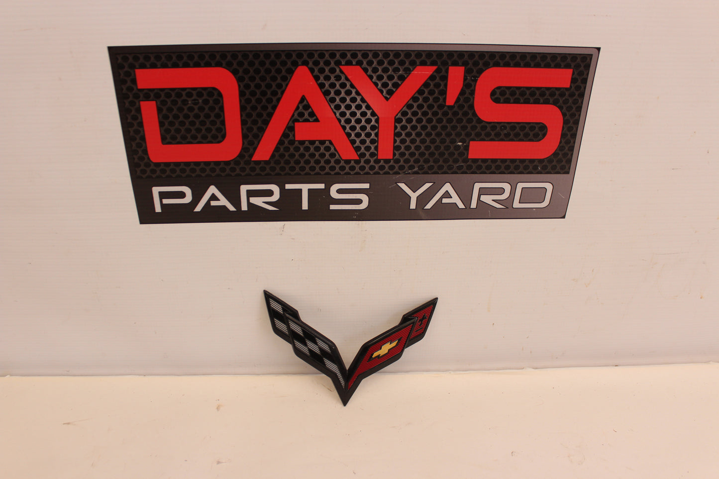 2017 Chevy Corvette Grand Sport 2LT Rear Trunk Emblem Badge 23168615 OEM - Day's Parts Yard