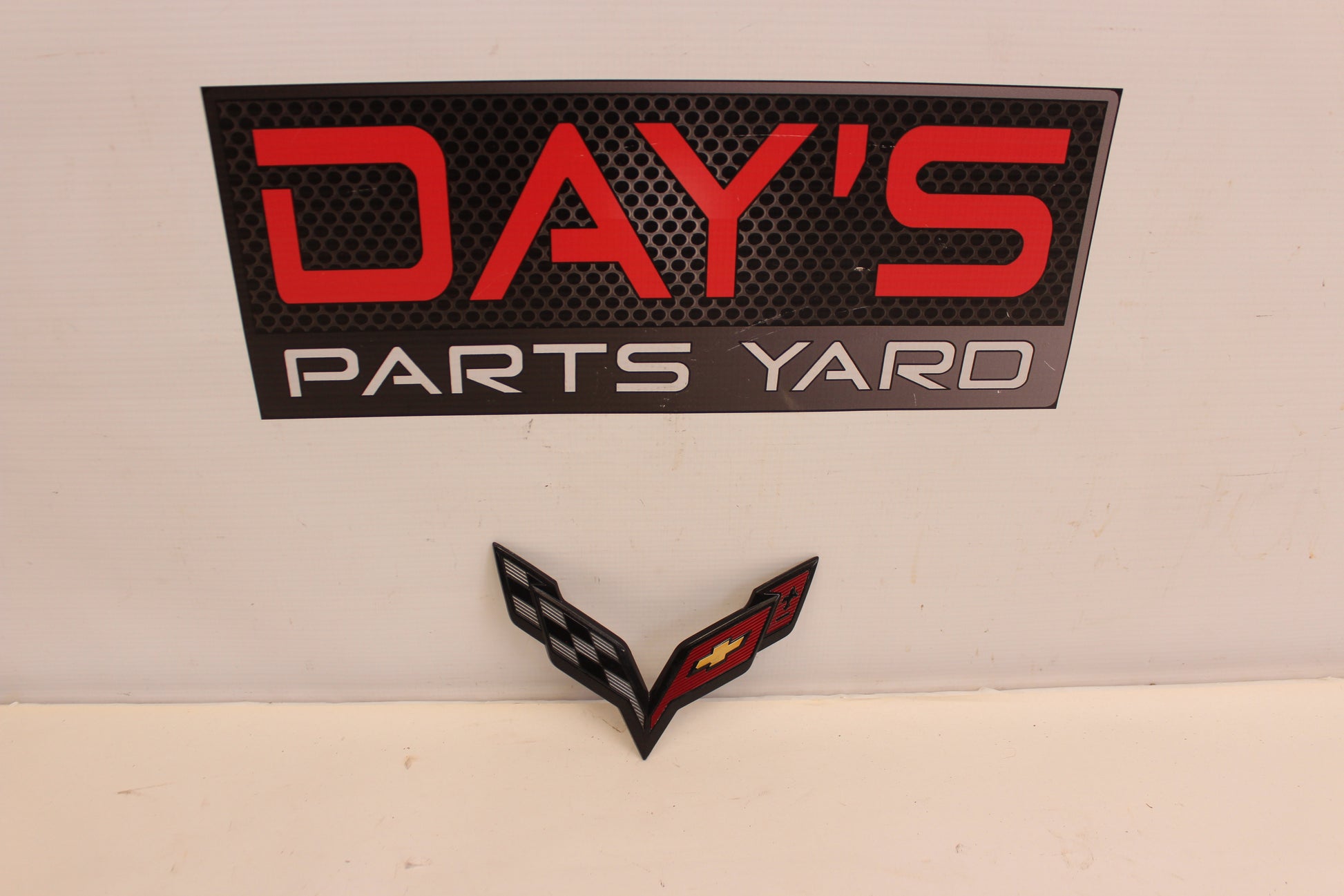 2017 Chevy Corvette Grand Sport 2LT Rear Trunk Emblem Badge 23168615 OEM - Day's Parts Yard